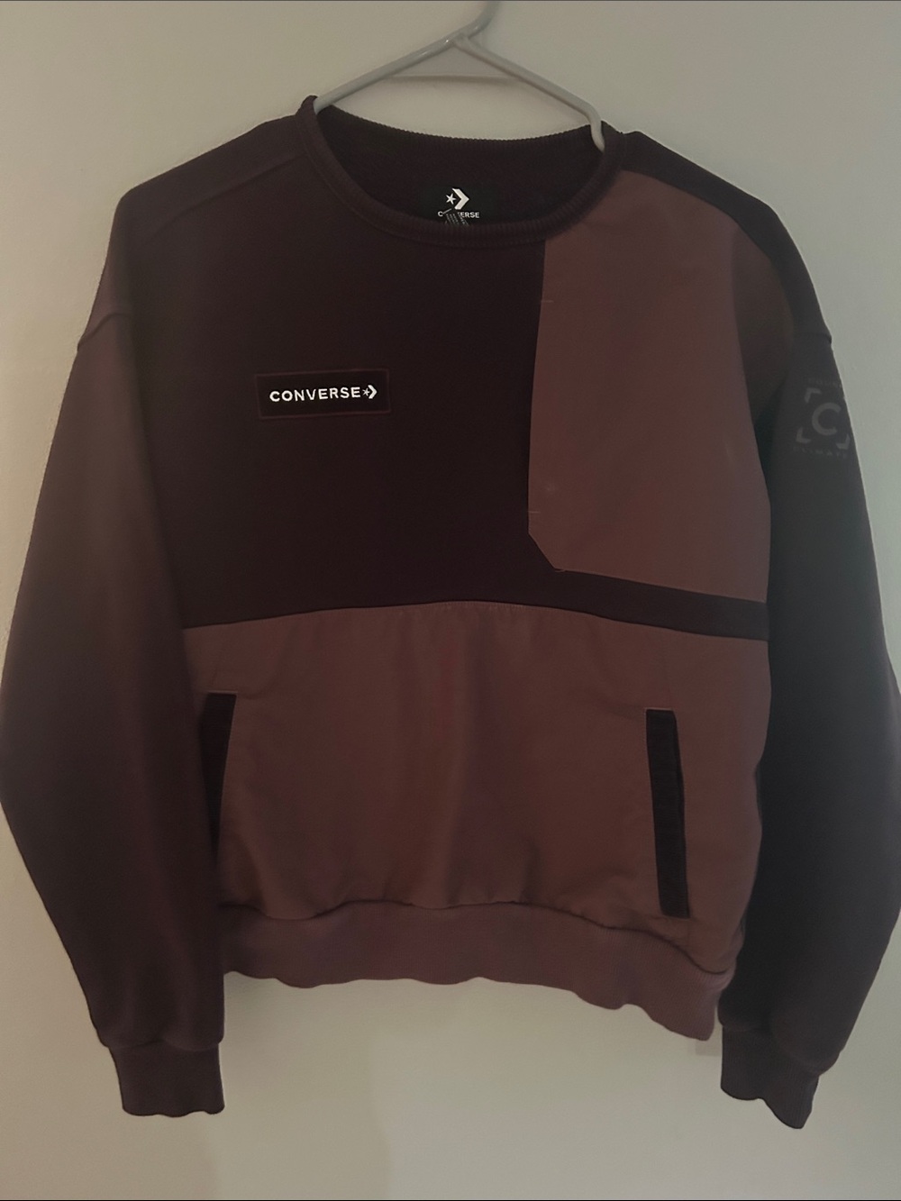 Converse Utility Crew sweatshirt in "Black Cherry"